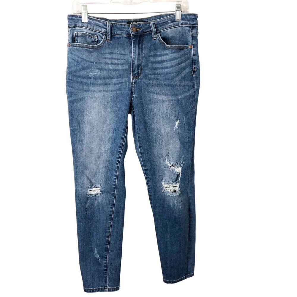Judy Blue Women's Relaxed Fit Distressed Midrise Jeans w/Stretch #JB8271 Size 32